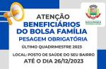 Beneficiários do Bolsa Família têm até 26/12 para pesagem obrigatória